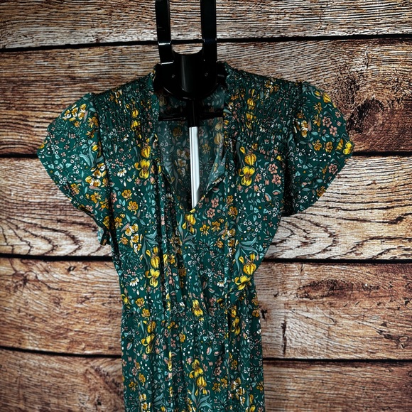 Kaileigh Teal Floral Mini Dress - Picture 2 of 10